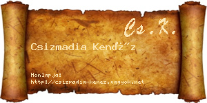 Csizmadia Kenéz névjegykártya